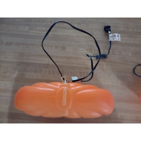 Vintage Lot of 3 Glow Lite Hanging Window Plug In Pumpkin Blow Molds In Boxes - Picture 9 of 13